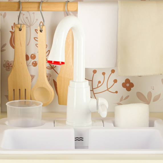 Bucătărie de jucărie din lemn 90 cm - Inlea4Fun WOODEN KITCHEN