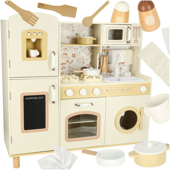 Bucătărie de jucărie din lemn 90 cm - Inlea4Fun WOODEN KITCHEN