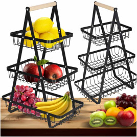 Gyümölcs és zöldség kosár háromszintes Inlea4Fun FRUIT BASKET - 
