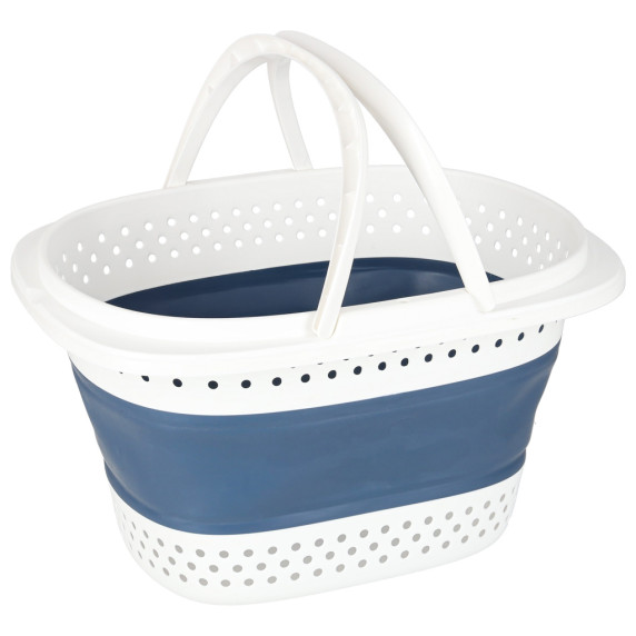 Összecsukható szilikon szennyestartó kosár 32 liter 51x40x30 cm