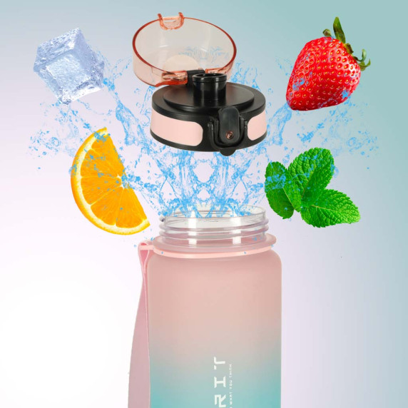 Vizes palack kulacs 600 ml SPIRIT - Rózsaszín/kék