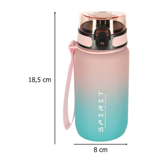 Vizes palack kulacs 600 ml SPIRIT - Rózsaszín/kék