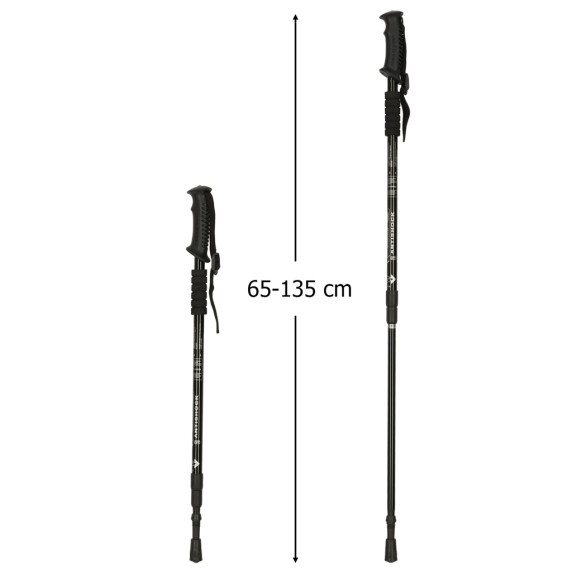 Nordic walking botok összecsukható 2 darab - Fekete