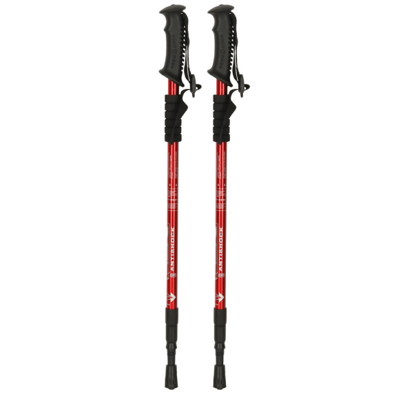 Bețe Nordic Walking pliabile – 2 bucăți – culoare roșie