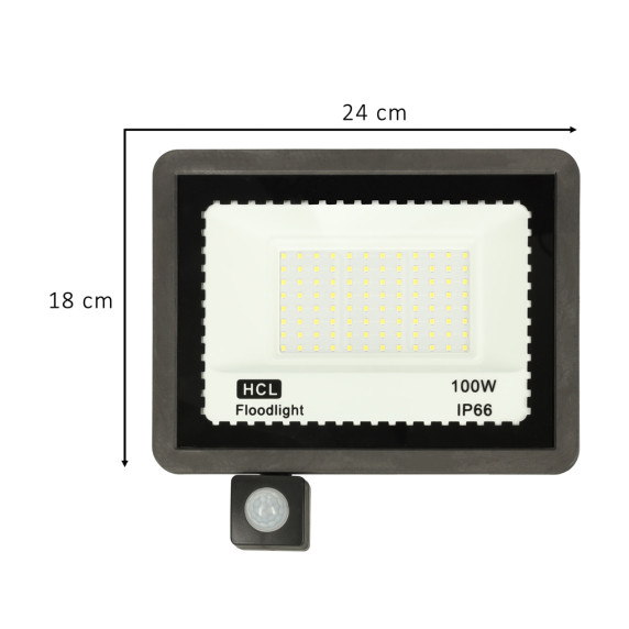 Mozgásérzékelős lámpa reflektor 100 W