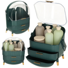 Organizér na kozmetiku so zásuvkami 38 x 28 x 20 cm - zelený - 