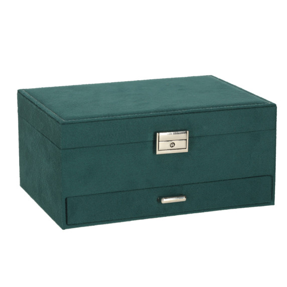 Orgaizator  pentru bijuterii  24 x 17 x 11 cm –  Inlea4Home – Verde închis