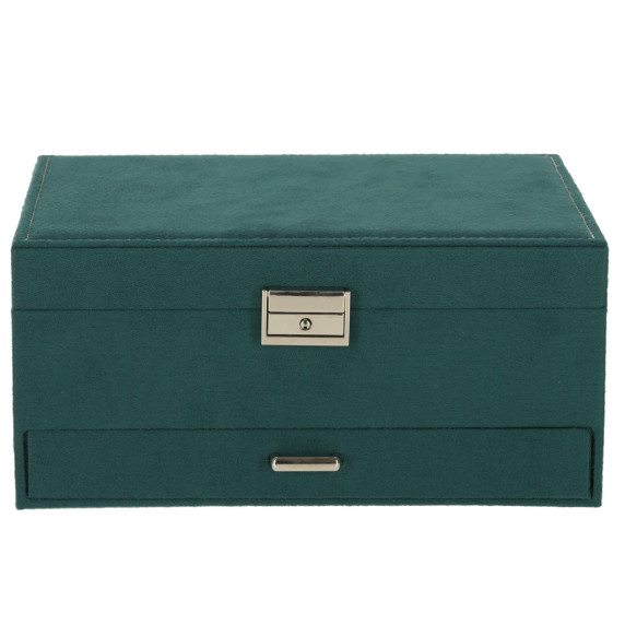 Orgaizator  pentru bijuterii  24 x 17 x 11 cm –  Inlea4Home – Verde închis