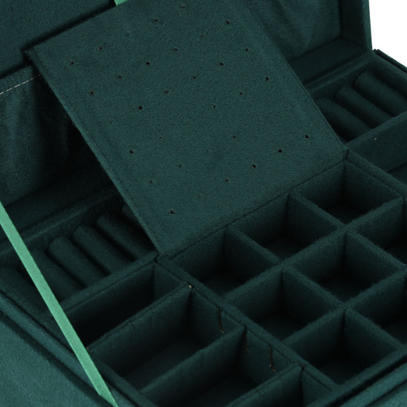 Orgaizator  pentru bijuterii  24 x 17 x 11 cm –  Inlea4Home – Verde închis
