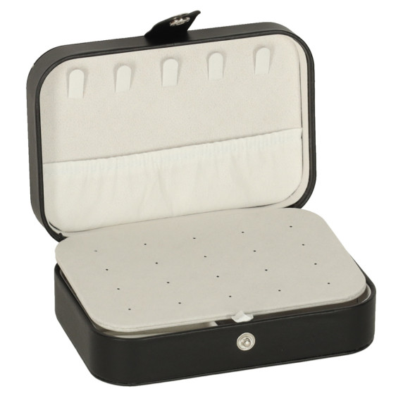 Organizator  de bijuterii 16 × 11 × 5 cm negru