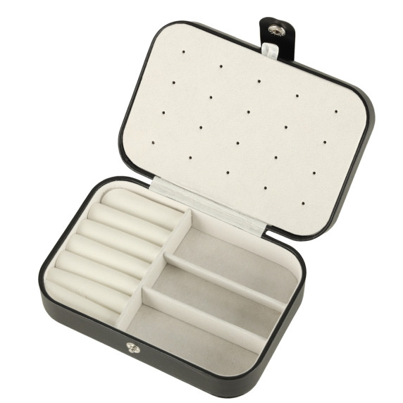 Organizator  de bijuterii 16 × 11 × 5 cm negru