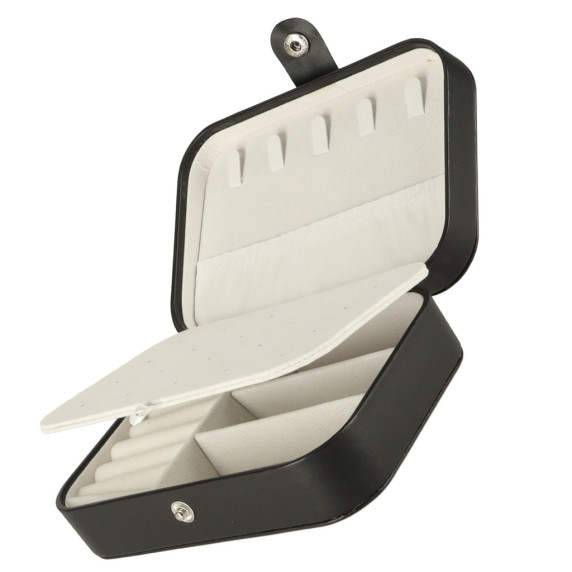 Organizator  de bijuterii 16 × 11 × 5 cm negru