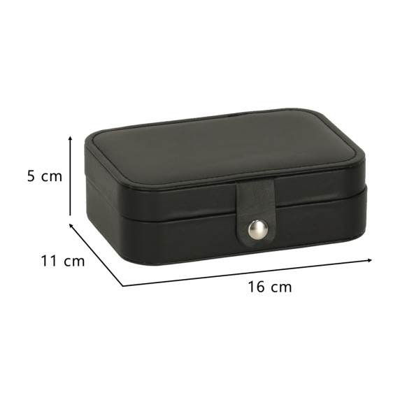 Organizator  de bijuterii 16 × 11 × 5 cm negru