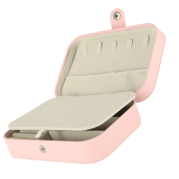 Organizator de bijuterii 16 × 11 × 5 cm roz