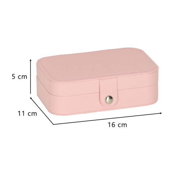 Organizator de bijuterii 16 × 11 × 5 cm roz