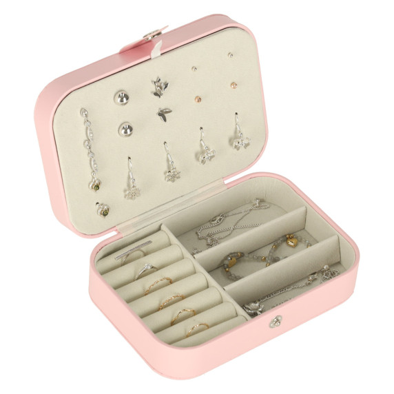 Organizator de bijuterii 16 × 11 × 5 cm roz