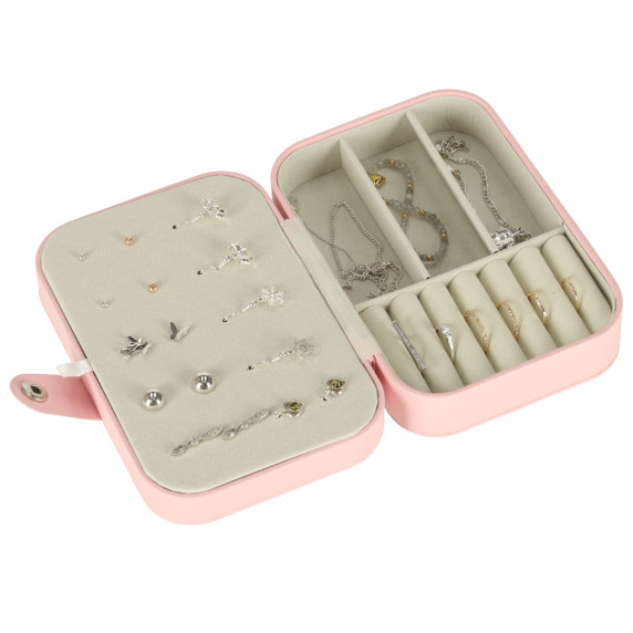 Organizator de bijuterii 16 × 11 × 5 cm roz