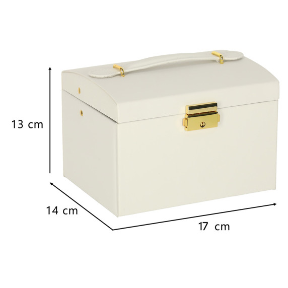 Ékszertartó doboz fiókokkal Inlea4Fun JEWELLERY BOX - Fehér