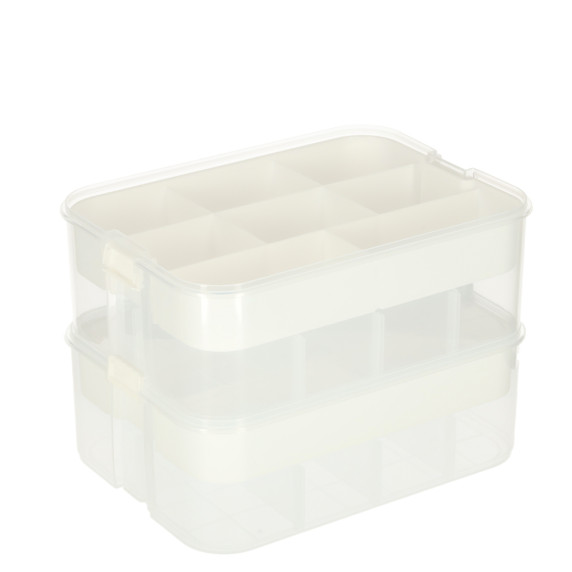 Úložný box na hračky s priehradkami a vekom 30,5 x 22,5 x 32 cm - 3 úrovne