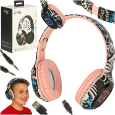 Vezeték nélküli, világító Bluetooth fülhallgató 95 Pure Bass Wireless - Rózsaszín - 