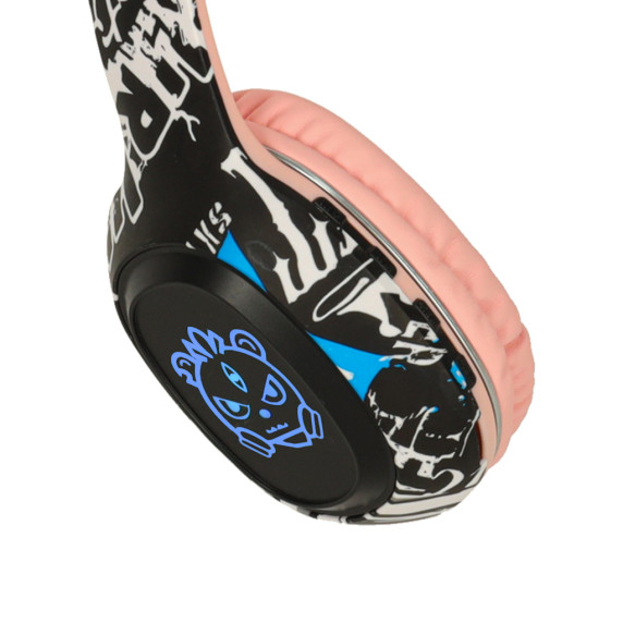 Vezeték nélküli, világító Bluetooth fülhallgató 95 Pure Bass Wireless - Rózsaszín