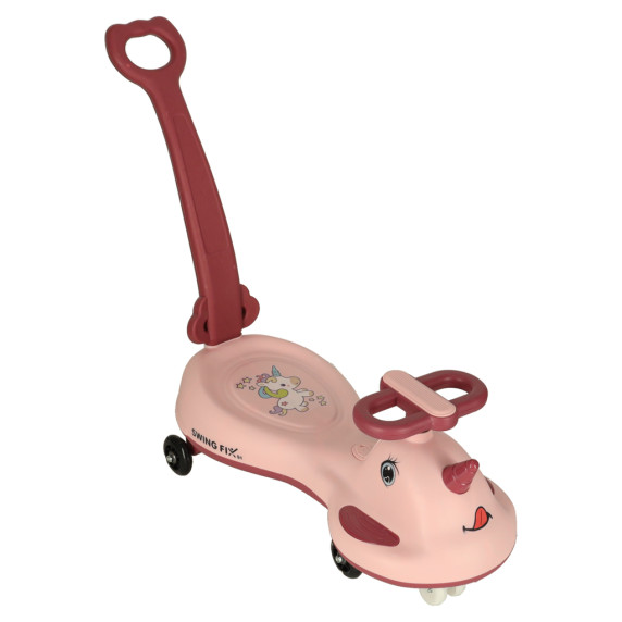 Mașinută pentru copii - Vehicol gravitațională - LED Swing FIX - Roz