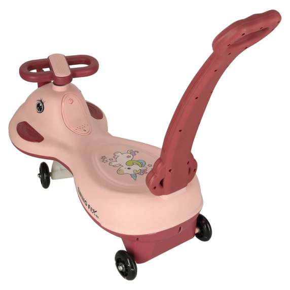 Mașinută pentru copii - Vehicol gravitațională - LED Swing FIX - Roz