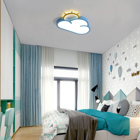 LED mennyezeti lámpa távirányítóval - Felhő kék