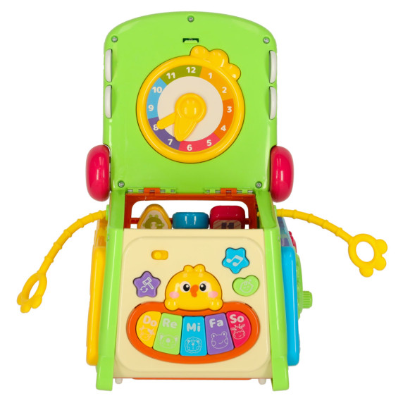 Cub interactiv din lemn - 4v1 Inlea4Fun CROCODILE HEXAHEDRON