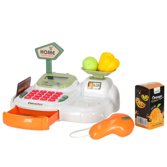 Casă de marcat pentru copii cu coș de cumpărături – 36 de piese -  Inlea4Fun HOME SUPERMARKET