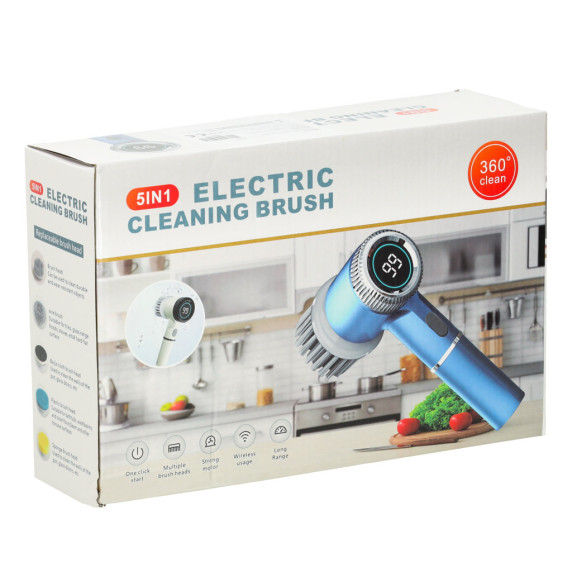 Elektrická čistiaca kefa 5v1 s LED diódami ELECTRIC CLEANING BRUSH