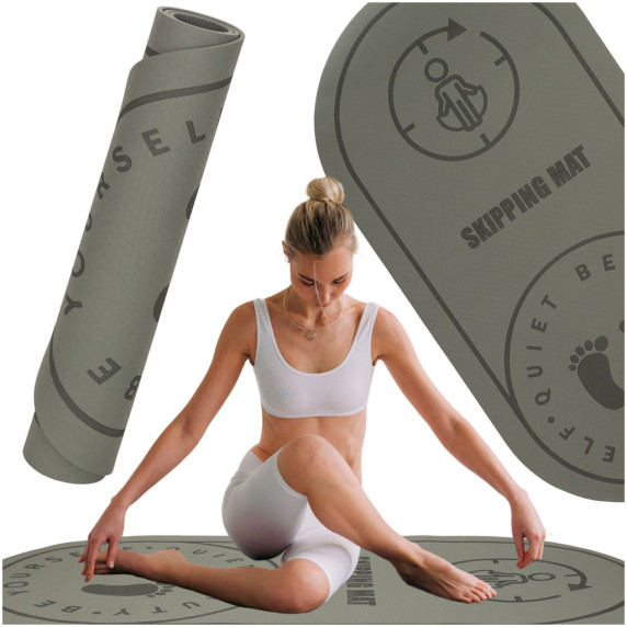 Saltea pentru exerciții 127 x 63 x 0,6 cm - gri