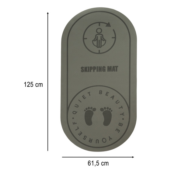 Saltea pentru exerciții 127 x 63 x 0,6 cm - gri