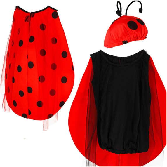 Katicabogár farsangi jelmez LOVELY LADYBUG SUIT méret: S (100-110 cm)