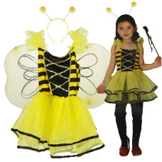 Detský kostým Včielka LOVELY BEE FAIRY - veľkosť S (100-110 cm) - 