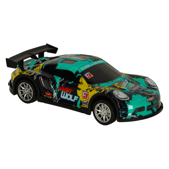 RC Športové autíčko na diaľkové ovládanie Inlea4Fun RACING SERIES - modré/zelené