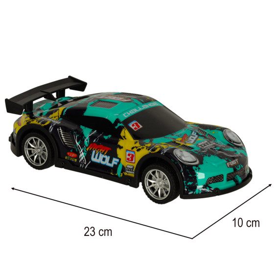 RC Športové autíčko na diaľkové ovládanie Inlea4Fun RACING SERIES - modré/zelené