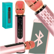 Microfon fără fir pentru karaoke cu Bluetooth - roz - 