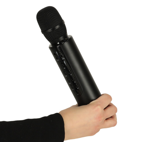 Bluetooth vezeték nélküli karaoke mikrofon PORTABLE KARAOKE MICROPHONE - Fekete