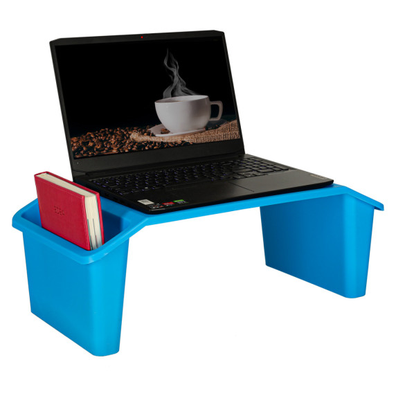 Masă laptop cu organizator 57 x 30 x 21 cm - albastru
