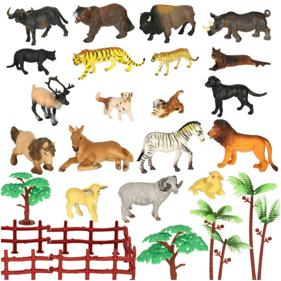 Set figurine  31 piese - Inlea4Fun ANIMAL WORLD – animale