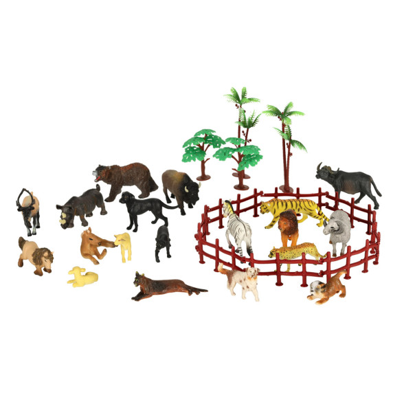 Set figurine  31 piese - Inlea4Fun ANIMAL WORLD – animale