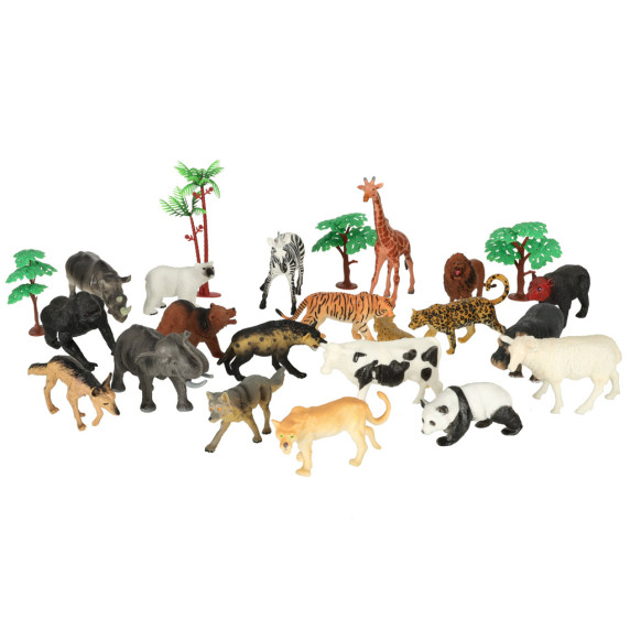 Set figurine 59 piese - Inlea4Fun ANIMAL WORLD - animale