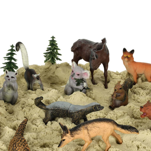 Set figurine animale de la grădina zoologică, 19 buc.
