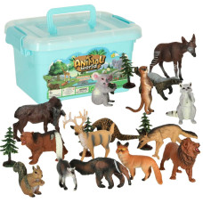 Set figurine animale de la grădina zoologică, 19 buc. - 