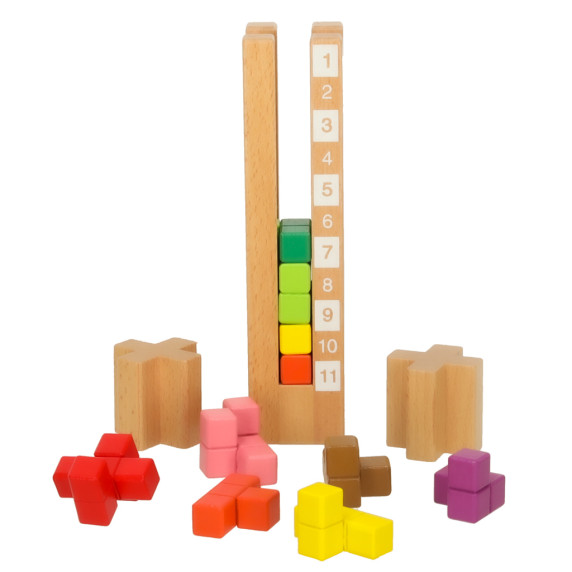 Drevená edukačná skladačka EDUCATIONAL BRAIN TOWER