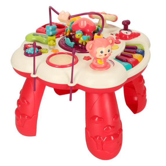 Készségfejlesztő interaktív asztal Inlea4Fun BABY GAME TABLE - Piros