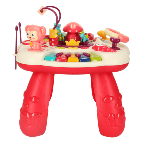 Készségfejlesztő interaktív asztal Inlea4Fun BABY GAME TABLE - Piros