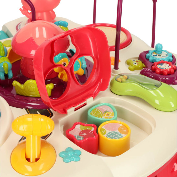 Készségfejlesztő interaktív asztal Inlea4Fun BABY GAME TABLE - Piros