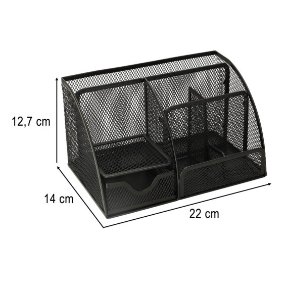 Organizator de birou din metal - 7 compartimente